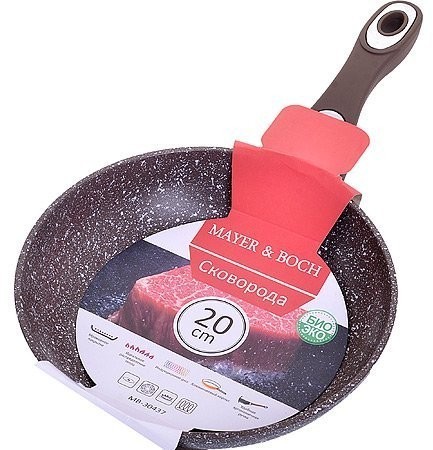 Сковородка 20 см мрам/крошка с руч МВ (30437)
