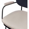 Стул с подлокотниками pea, велюр, темно-синий/бежевый (77081)