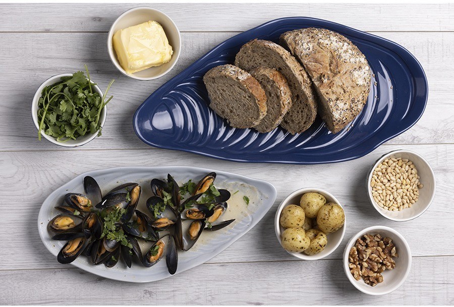 Блюдо сервировочное nautical, 20х41 см, синее (75764)