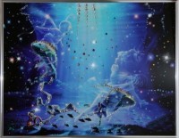 Картина Рыбы Кагая с кристаллами Swarovski (1147)