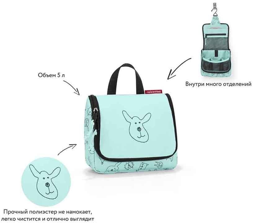 Органайзер детский toiletbag s cats and dogs mint (60168)