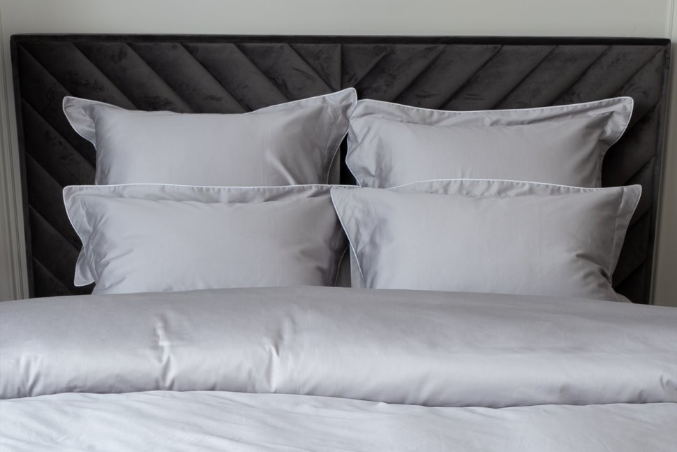 Комплект наволочек сатин серый 50*70(2шт) (TT-00010345)