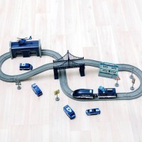 Железная дорога для детей &quot;Полицейский участок, 66 предметов&quot;, на батарейках (G201-005)