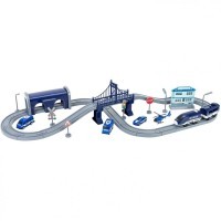 Железная дорога для детей &quot;Полицейский участок, 66 предметов&quot;, на батарейках (G201-005)