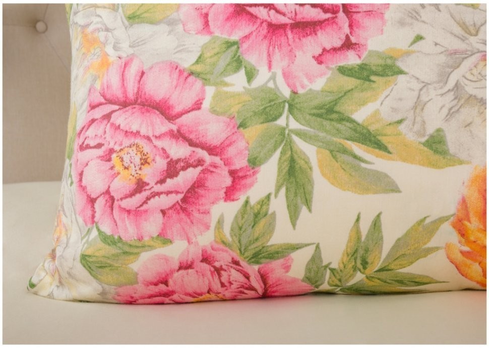 Кпб семейный "пионы" под 150х215 -2шт., пр (цвет св.желтый) 220х250  -1шт., нав70х70-2шт SANTALINO (984-720)