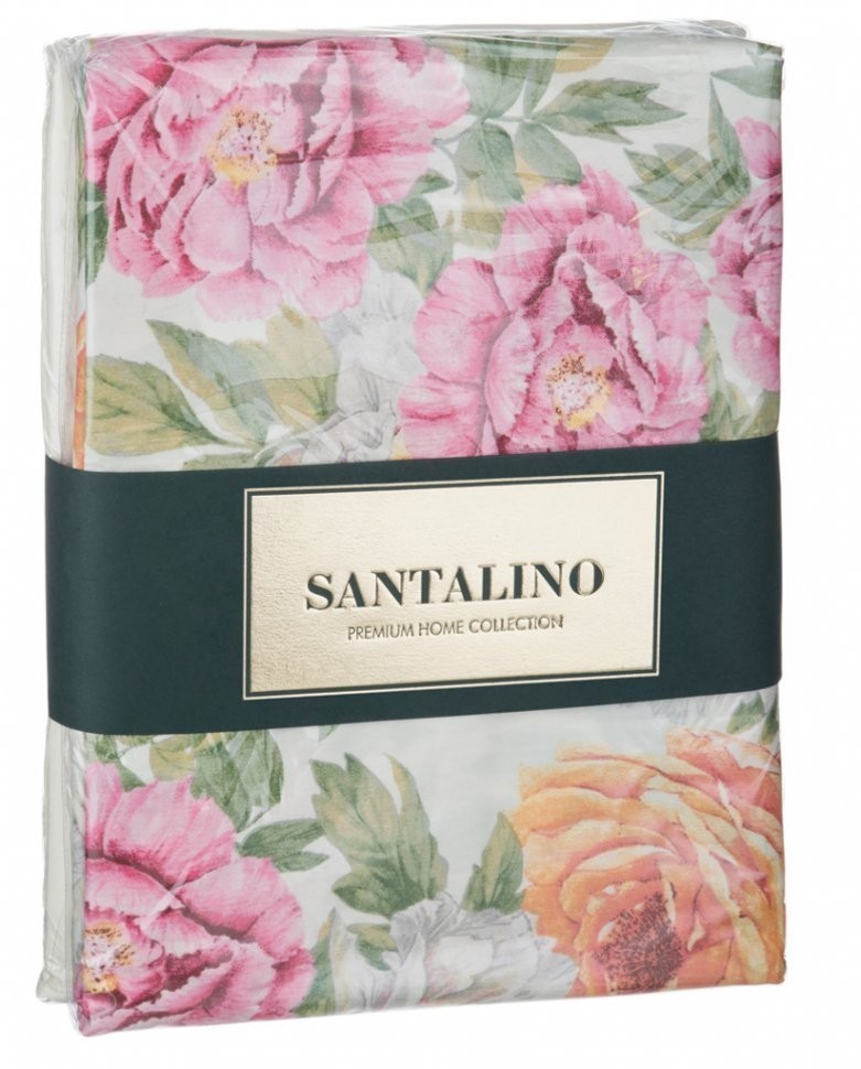 Кпб семейный "пионы" под 150х215 -2шт., пр (цвет св.желтый) 220х250  -1шт., нав70х70-2шт SANTALINO (984-720)