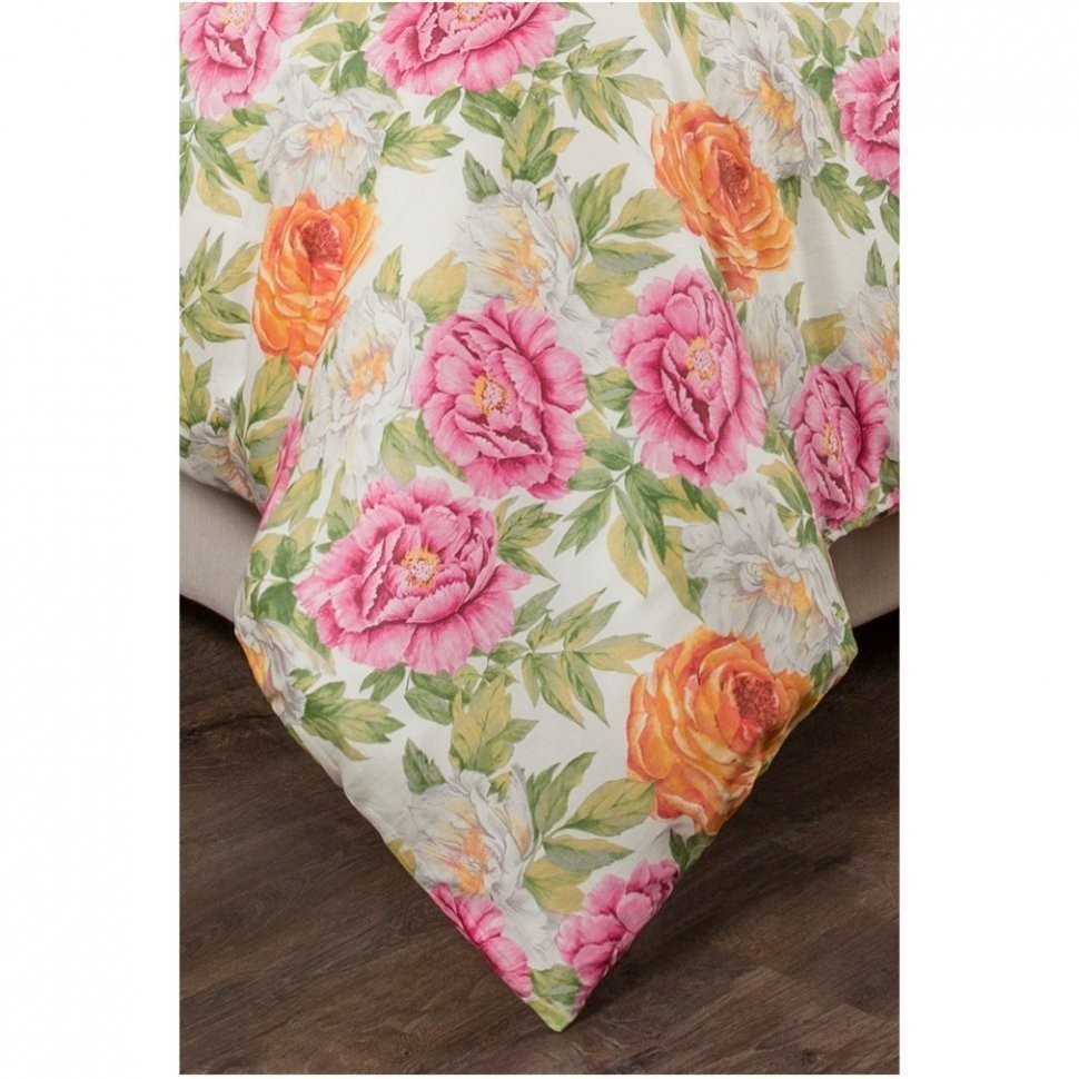 Кпб семейный "пионы" под 150х215 -2шт., пр (цвет св.желтый) 220х250  -1шт., нав70х70-2шт SANTALINO (984-720)