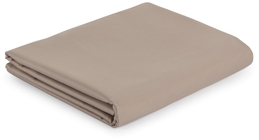 Простыня из сатина светло-коричневого цвета из коллекции essential, 180х270 см (74398)