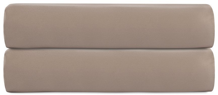 Простыня из сатина светло-коричневого цвета из коллекции essential, 180х270 см (74398)