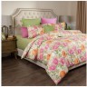 Кпб 2-х спальный "пионы" под 175х215 -1шт., пр (цвет св.зеленый) 220х250  -1шт., нав70х70-2шт SANTALINO (984-715)