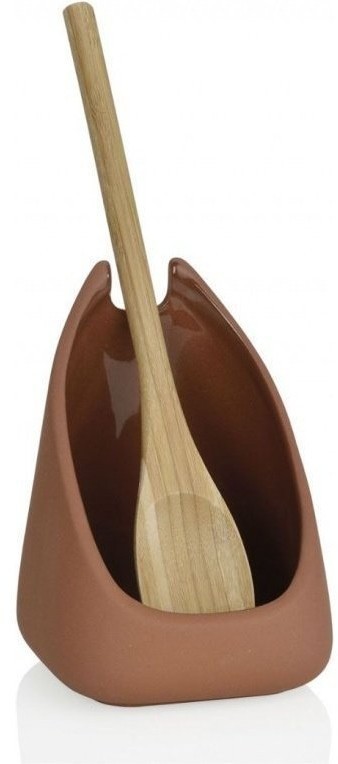 Andrea House Подставка с ложкой Terracotta Ceramic CC67119