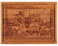 Лото в резной шкатулке из ясеня &quot;Поединок Пересвета с Челубеем на Куликовом поле&quot; (29970)