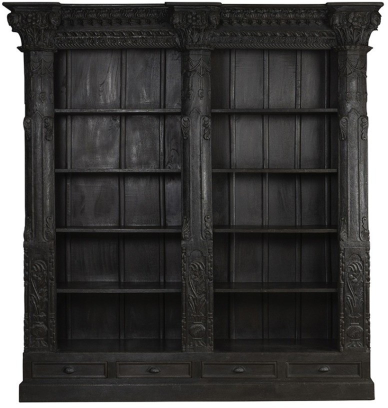Стеллаж XIX век, Индия PA14207, манго, тик, dark brown, ROOMERS ANTIQUE