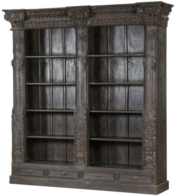 Стеллаж XIX век, Индия PA14207, манго, тик, dark brown, ROOMERS ANTIQUE