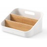 Органайзер bellwood, 26х13 см, белый/натуральное дерево (76806)
