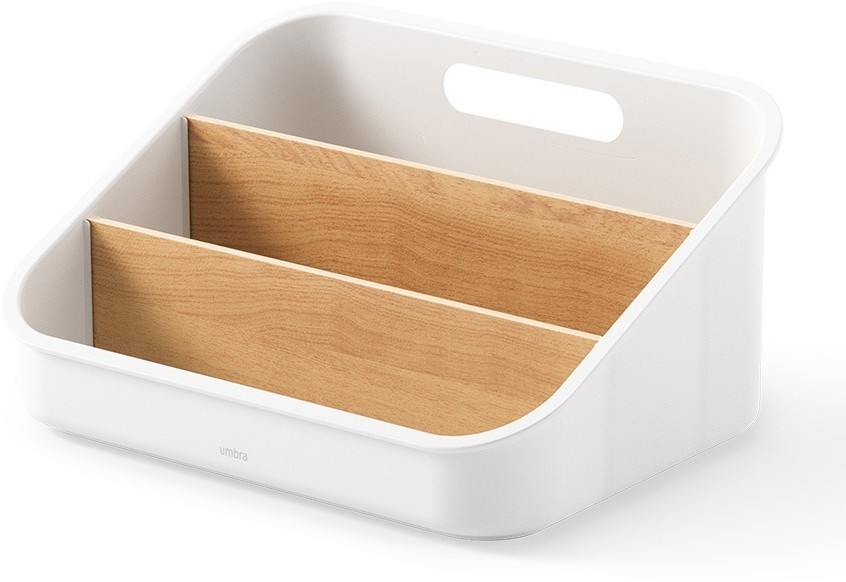 Органайзер bellwood, 26х13 см, белый/натуральное дерево (76806)