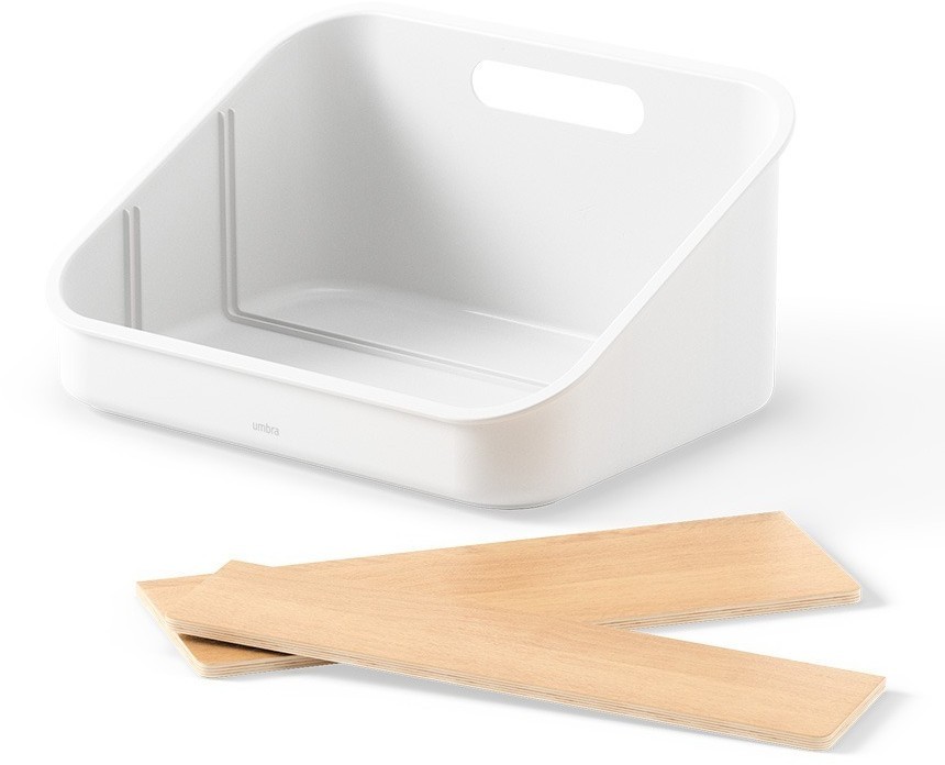 Органайзер bellwood, 26х13 см, белый/натуральное дерево (76806)