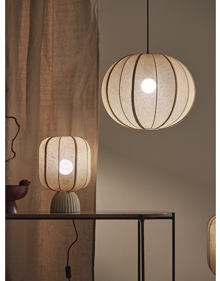 Лампа настольная texture rib, 27х39 см, бежевая (76473)