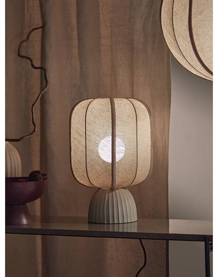 Лампа настольная texture rib, 27х39 см, бежевая (76473)