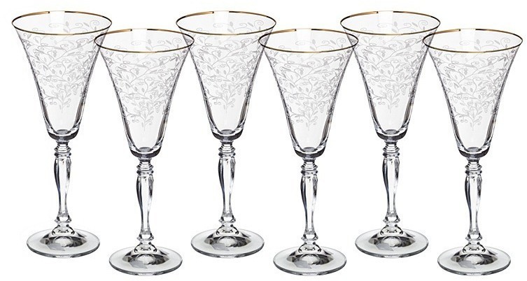 Набор бокалов для вина из 6 шт. "виктория" 230 мл. Nb Art (D-615-616)