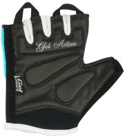 Перчатки для фитнеса SU-111, черный/белый/голубой (165016)