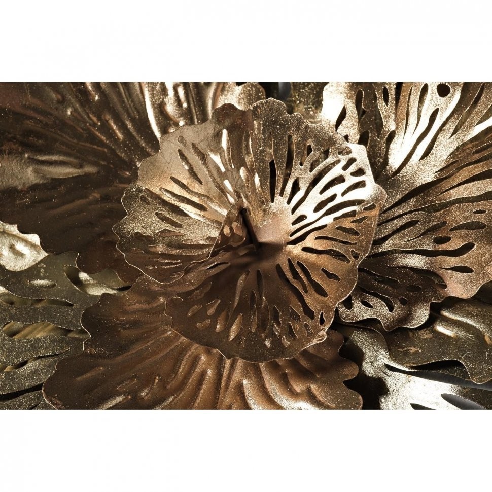 Декор настенный "Листья" золотой 136,5*69,5*12,5см (TT-00004843)