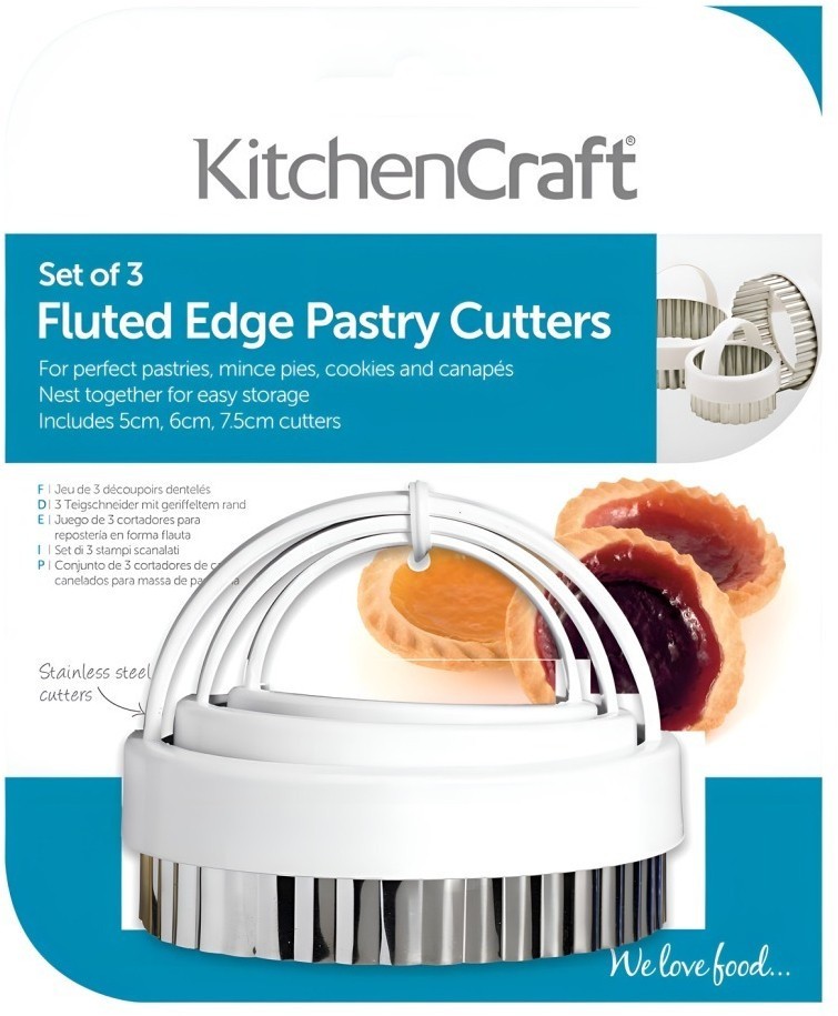 Набор из 3 рифленых формочек для выпечки KC KCPASTRY3