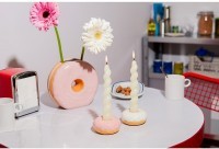 Подсвечник fast food, donut, D7 см, белый (78949)