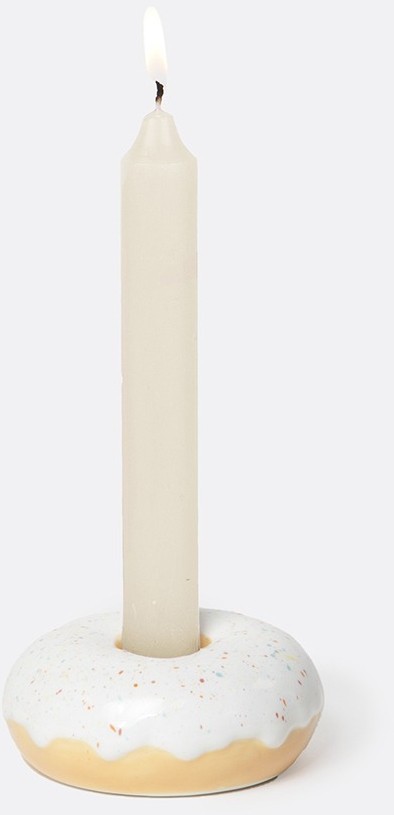 Подсвечник fast food, donut, D7 см, белый (78949)