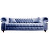 Диван Оскар Oscar/Velvet 20, дерево, текстиль, blue, ROOMERS FURNITURE