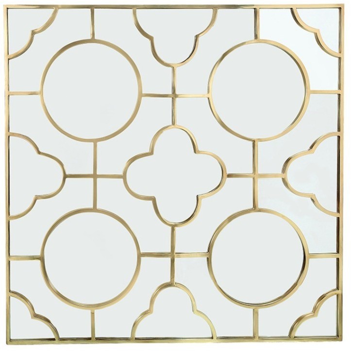 Зеркало D149, сталь, стекло, Antique brass, ROOMERS FURNITURE