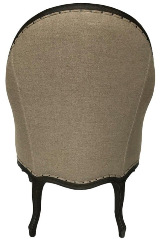 Кресло CH-23BF, каркас массив дуба, обивка лен, Cream, ROOMERS FURNITURE