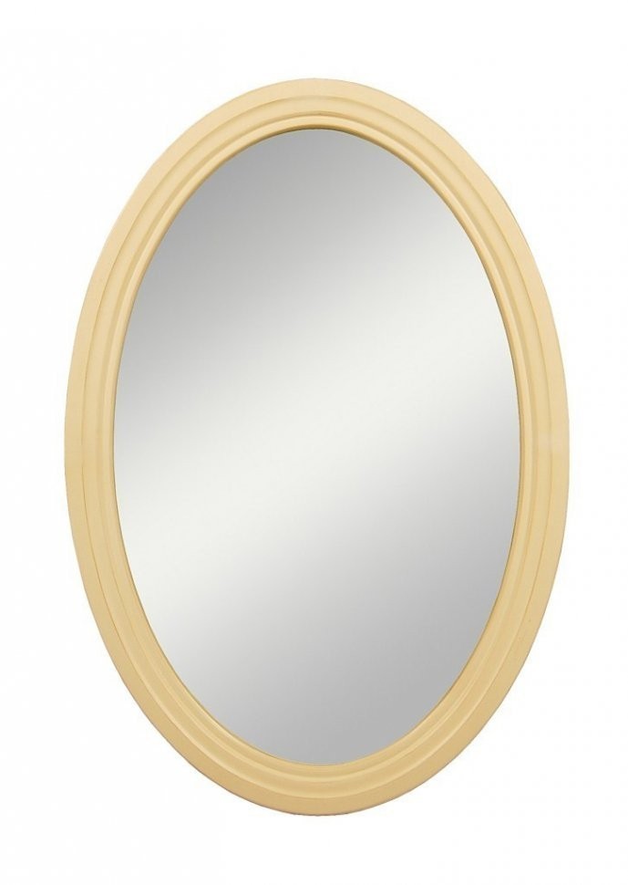 Бежевое овальное зеркало Leontina арт ST9333-ET