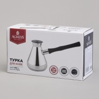 Турка agness, 350мл, нерж.сталь 304, термоаккумулирующее дно, индукция (914-311)