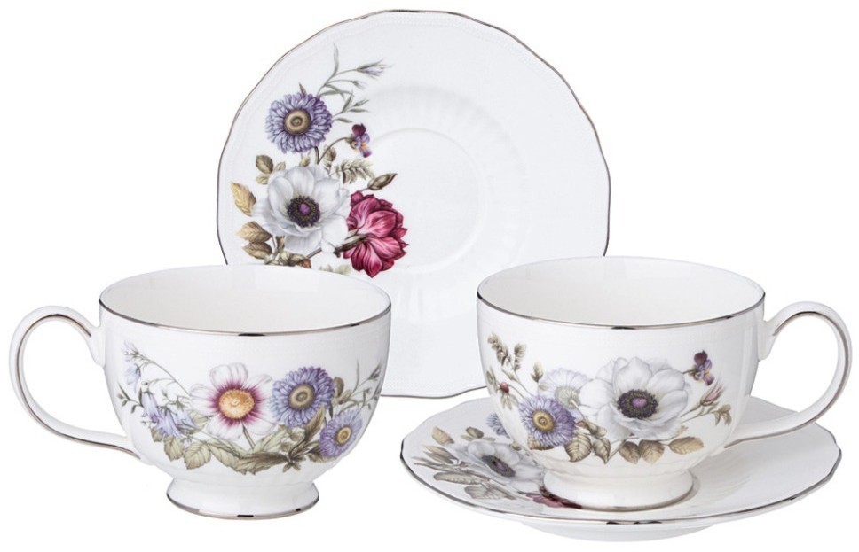 Чайный набор lefard "bouquet" на 2 пер. 4 пр. 280 мл (590-640)