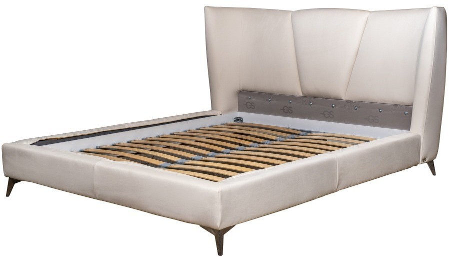 Кровать Siena без мех.велюр кремовый Colt1008 199*222*116см (TT-00015958)
