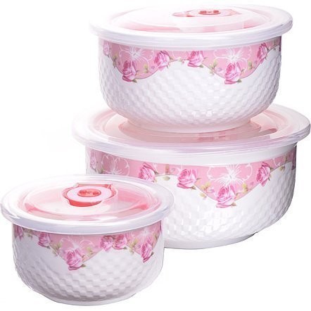 Набор мисок керам. 6пр 0,3-0,45-1,л LR (28663)