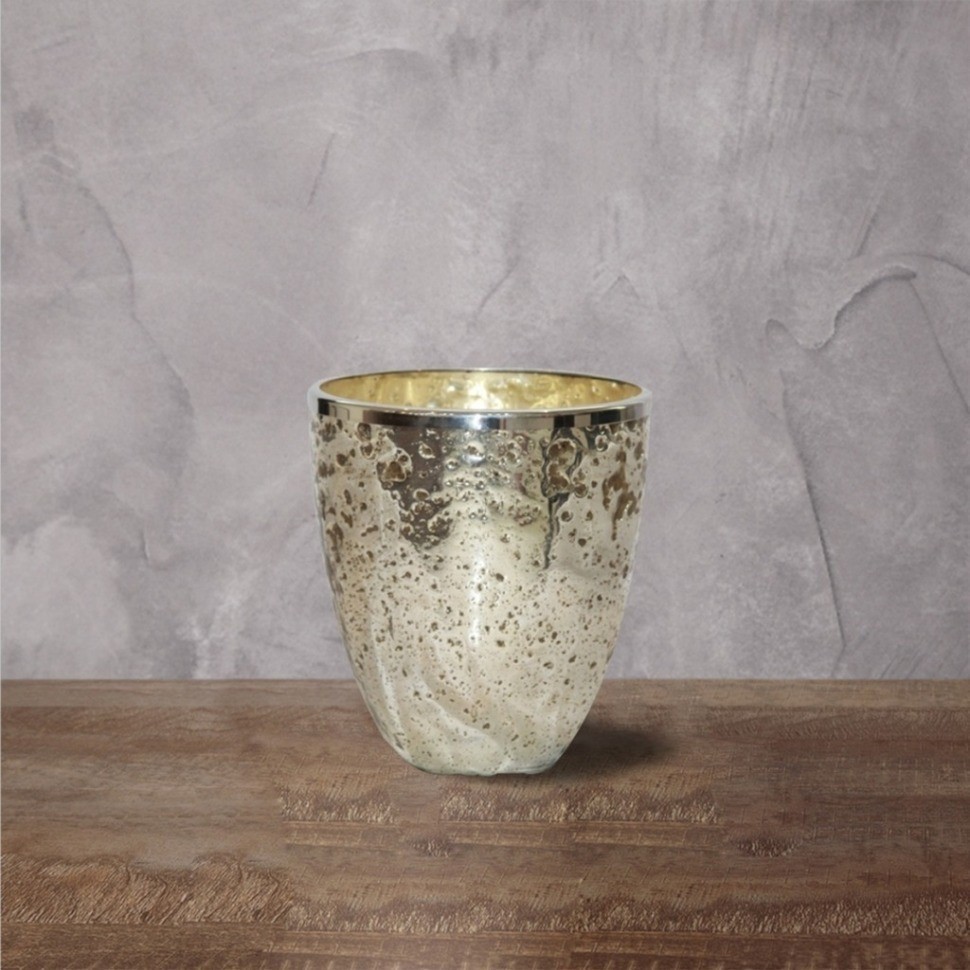 Подсвечник Ksa/5471, 13, стекло, металл, solid silver stone, ROOMERS FURNITURE