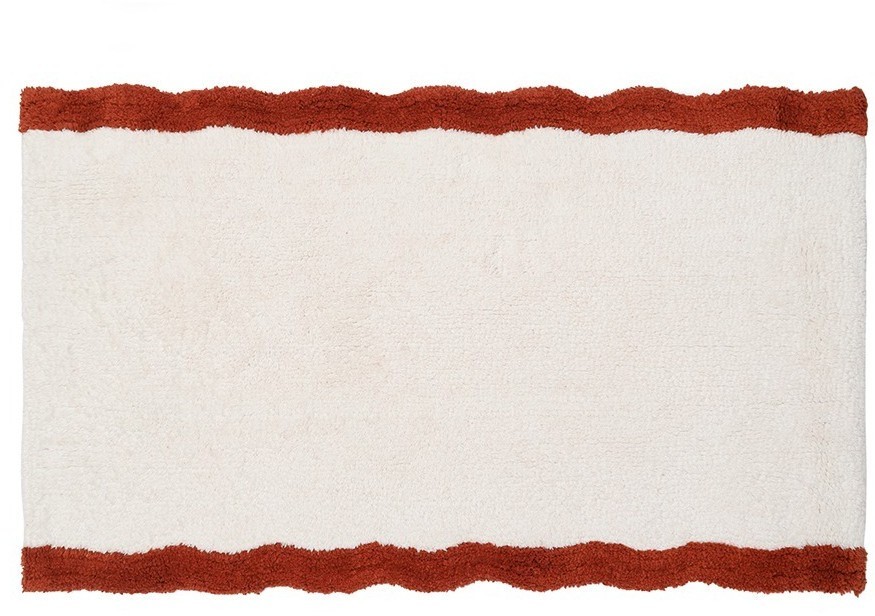 Коврик для ванной с кантом терракотового цвета из коллекции trendy ruffles, 50x80 см (79229)