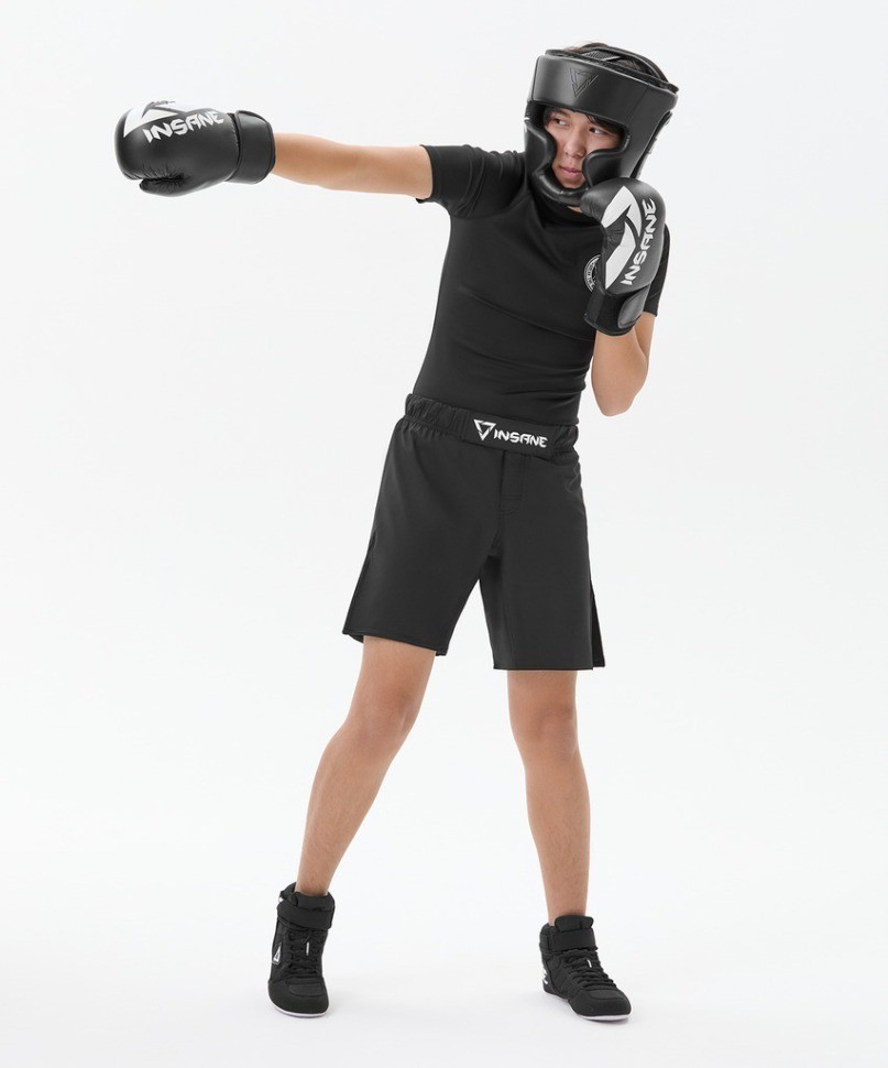 БЕЗ УПАКОВКИ Обувь для бокса INSANE RAPID низкая, черный, детский (2134111)