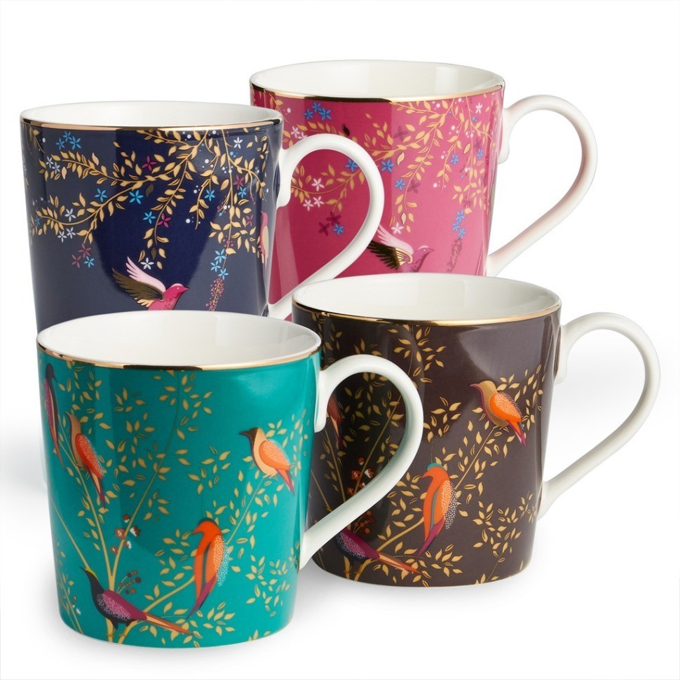 Набор кружек  lefard "golden birds" 4 шт. 380 мл (419-153)