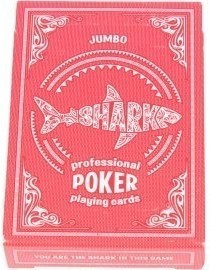 Игральные карты серия "Shark" red 54 шт/колода (poker size index jumbo, 63*88 мм) (44859)