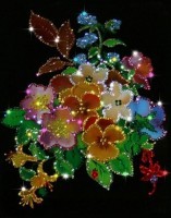 Картина Летний букет с кристаллами Swarovski (1198)