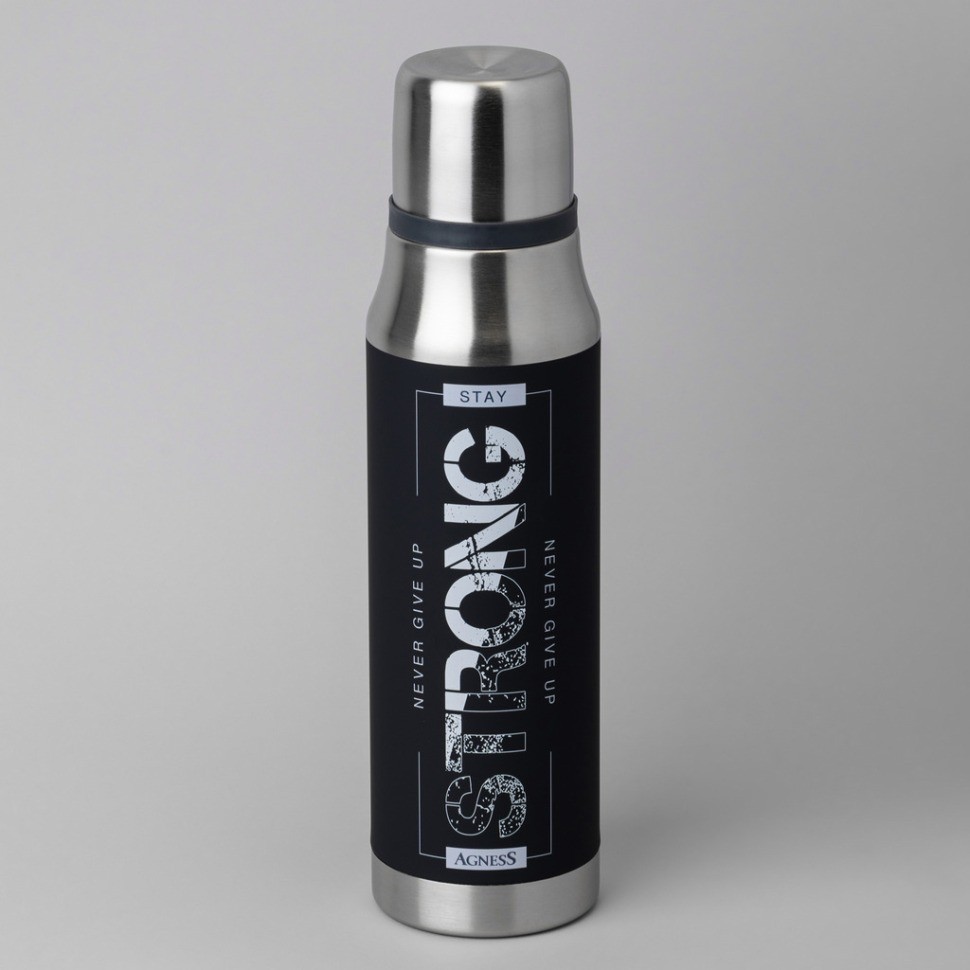 Термос stay strong 1000 мл, колба нерж.сталь 18/10 Agness (798-106)