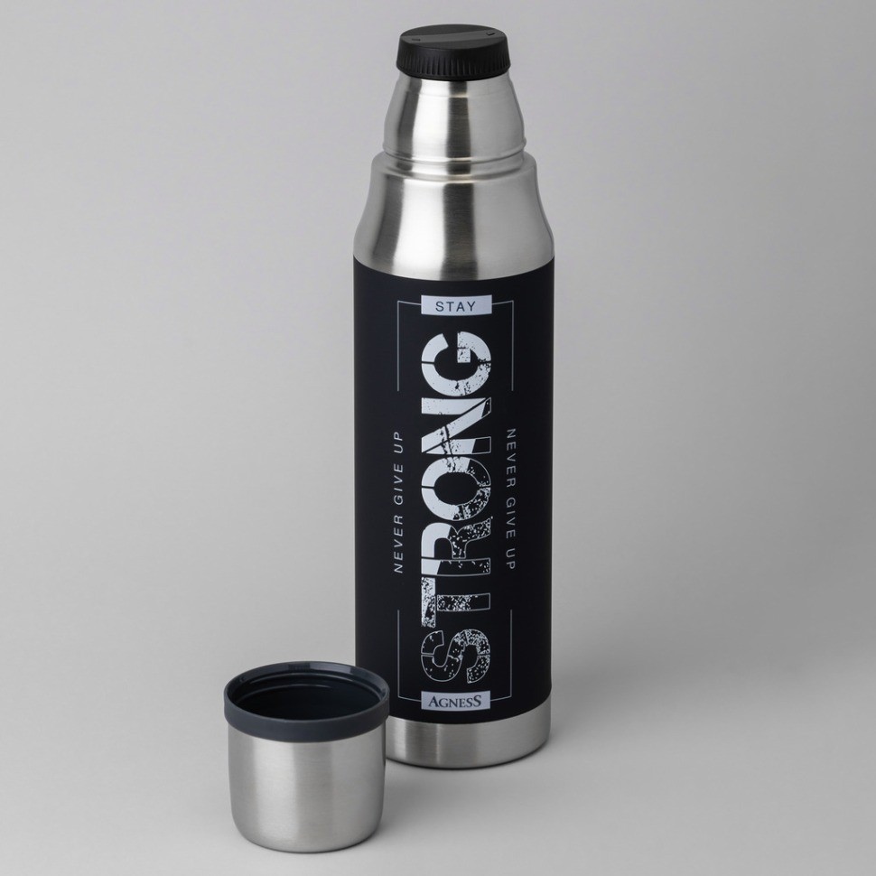 Термос stay strong 1000 мл, колба нерж.сталь 18/10 Agness (798-106)