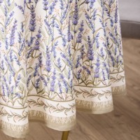 Скатерть круглая "душа прованса" 150 см , 100% хлопок, белый, твил, пропитка Lefard (850-735-27)