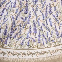 Скатерть круглая "душа прованса" 150 см , 100% хлопок, белый, твил, пропитка Lefard (850-735-27)