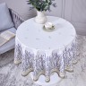 Скатерть круглая "душа прованса" 150 см , 100% хлопок, белый, твил, пропитка Lefard (850-735-27)