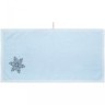 Полотенце "снежинка",35х70. махра,голубой,вышивка,100% х\б 400гр\м, кружево SANTALINO (850-331-62)