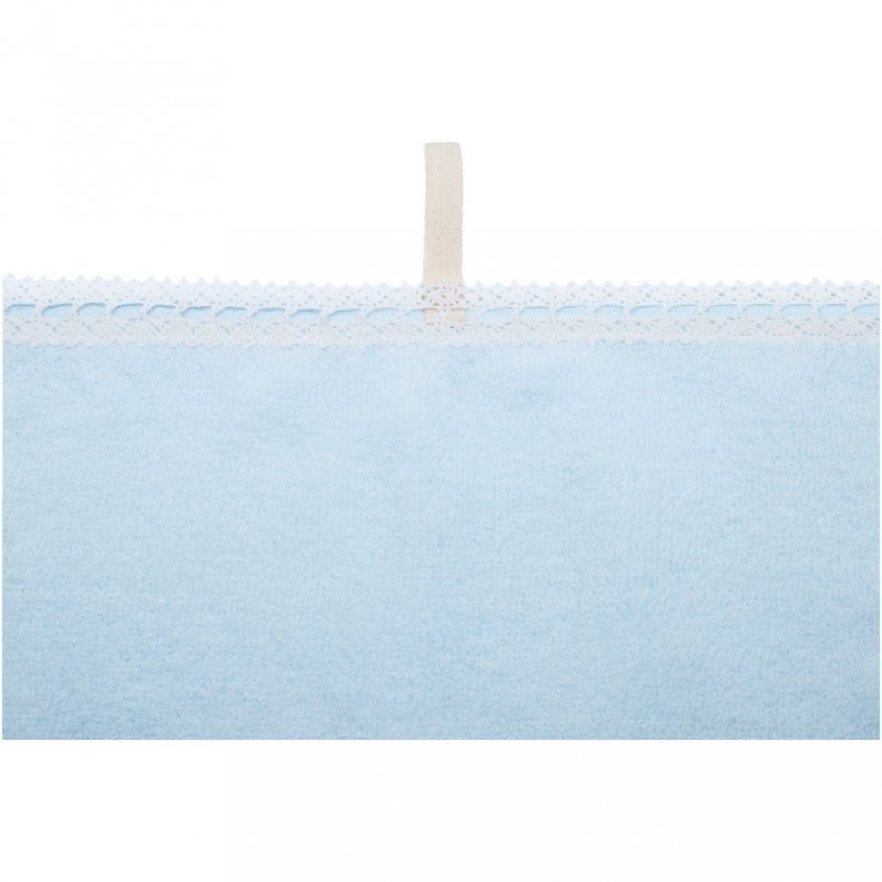 Полотенце "снежинка",35х70. махра,голубой,вышивка,100% х\б 400гр\м, кружево SANTALINO (850-331-62)